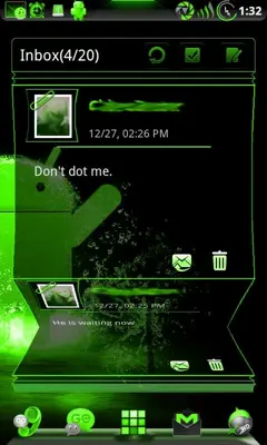 GOWidget PoisonGreen Theme by TeamCarbon android App screenshot 0